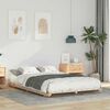 vidaXL Cadre de lit sur&eacute;lev&eacute; Marron 120 x 200 cm Bois massif en pin