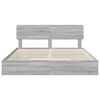 vidaXL Lit de Rangement Gris Sonoma 180 x 200 cm Bois d'ing&eacute;nierie
