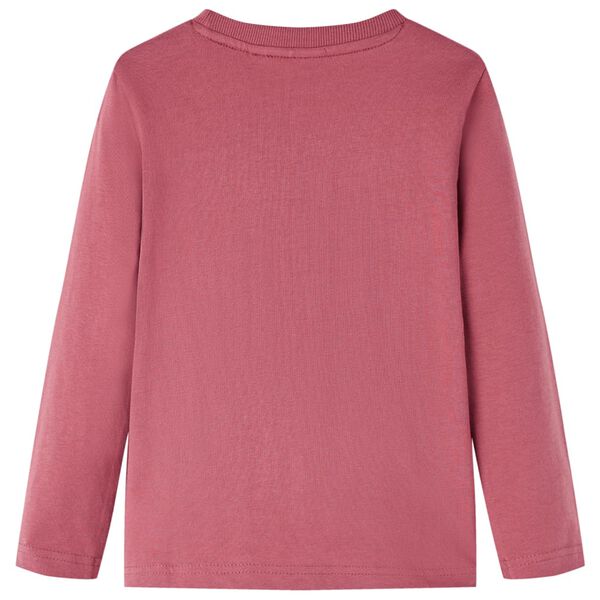 T-shirt enfants &agrave; manches longues rouge fonc&eacute; 140