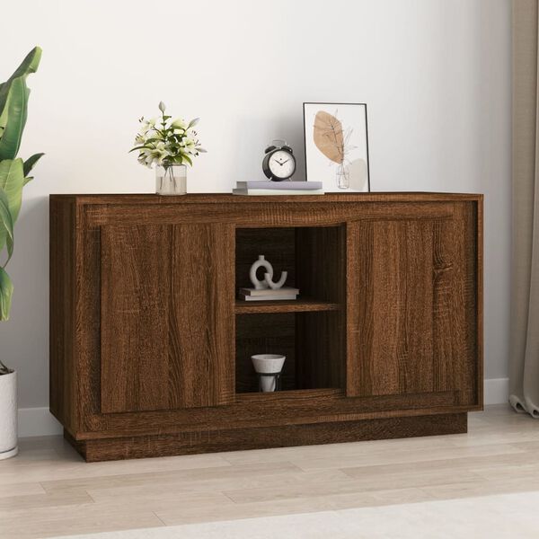 vidaXL Buffet ch&ecirc;ne marron 102x35x60 cm bois d'ing&eacute;nierie