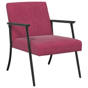 vidaXL fauteuil Bordeaux Velours
