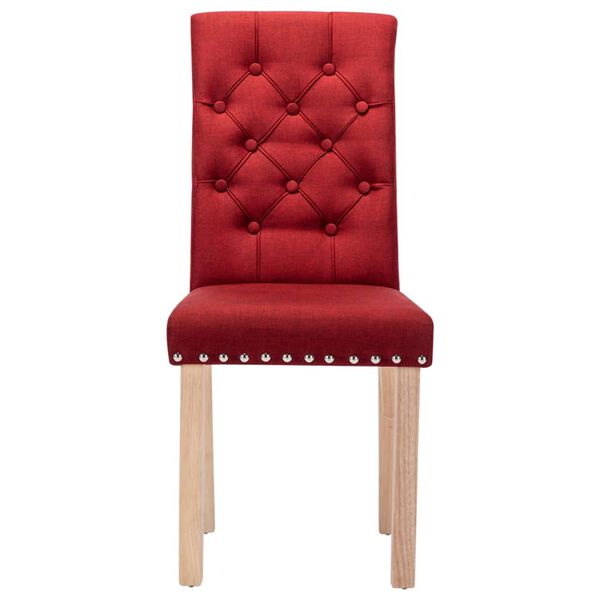vidaXL Chaises &agrave; manger lot de 6 rouge bordeaux tissu