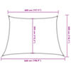 vidaXL Voile d'ombrage 160 g/m&sup2; Noir 4/5x3 m PEHD