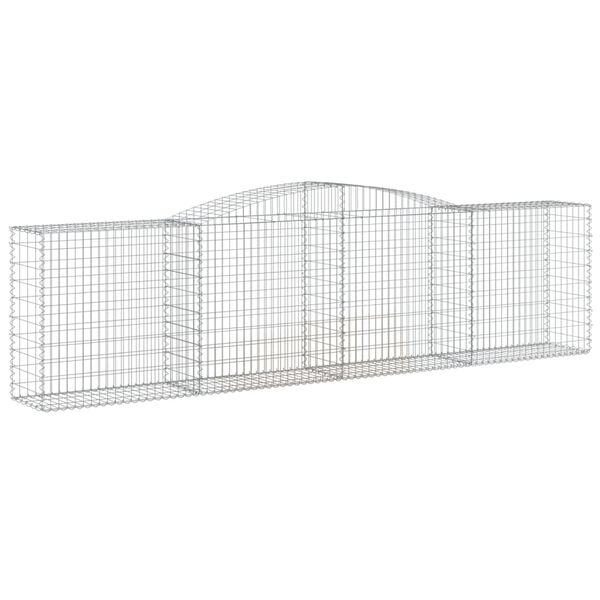 vidaXL Paniers &agrave; gabions arqu&eacute;s 20 pcs 400x50x100/120 cm Fer galvanis&eacute;