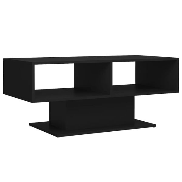 vidaXL Table basse noir 103,5x50x44,5 cm bois d'ingénierie
