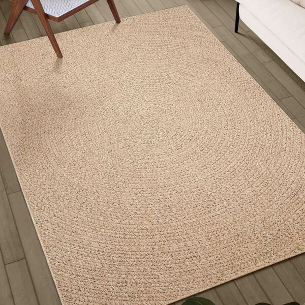 vidaXL Tapis ZIZUR 240x240 cm aspect de jute int&eacute;rieur et ext&eacute;rieur