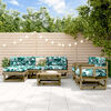 vidaXL Salon de jardin 7 pcs bois de pin impr&eacute;gn&eacute;