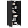 vidaXL Haut Armoire Ch&ecirc;ne noir 69,5 x 34 x 180 cm