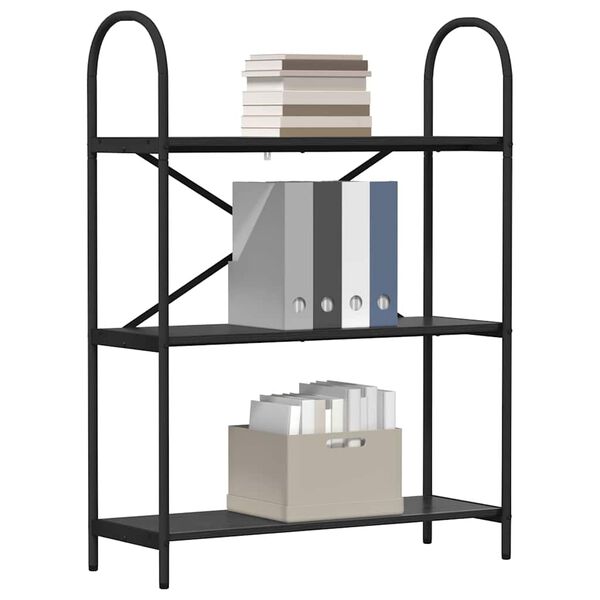 vidaXL &Eacute;tag&egrave;re Ch&ecirc;ne noir 80 x 30 x 109 cm Bois d'ing&eacute;nierie
