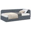 vidaXL Cadre de lit d'angle Gris fonc&eacute; 90 x 190 cm Velours