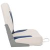 vidaXL Si&egrave;ge de bateau pliable 1 ensemble oreiller bleu blanc