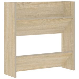 vidaXL Armoire &agrave; chaussures murale Ch&ecirc;ne Sonoma 60x18x60 cm Agglom&eacute;r&eacute;