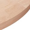vidaXL Dessus de table rond &Oslash;80x4 cm Bois de ch&ecirc;ne massif non trait&eacute;