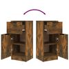vidaXL Buffets 2 pcs Ch&ecirc;ne fum&eacute; 30x30x70 cm Bois d'ing&eacute;nierie