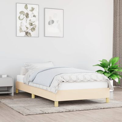 vidaXL Cadre de lit sans matelas crème 80x200 cm tissu