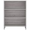 vidaXL Buffet haut Sonoma gris 69,5x34x180 cm Bois d'ing&eacute;nierie