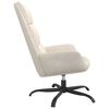 vidaXL Chaise de relaxation cr&egrave;me velours