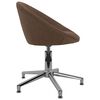 vidaXL Chaises pivotantes &agrave; manger lot de 6 marron tissu