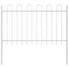 vidaXL Cl&ocirc;ture de jardin 5 pcs Blanc 8,5 x 1 m Acier rev&ecirc;tu de poudre