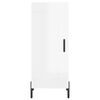 vidaXL Buffet Blanc brillant 34,5x34x90 cm Bois d'ing&eacute;nierie