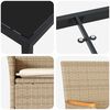 vidaXL Ensemble de salle &agrave; manger pour jardin 7 pcs Beige polyrotin