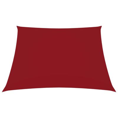 vidaXL Voile de parasol Tissu Oxford carré 5x5 m Rouge