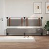 vidaXL T&ecirc;te de lit suspendue Uni Taupe 210 x 55 x 5 cm PU antique
