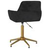 vidaXL Chaises pivotantes &agrave; manger lot de 2 Noir Velours