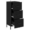 vidaXL Buffet Chêne noir 34 x 34,5 x 90 cm Bois d'ingénierie