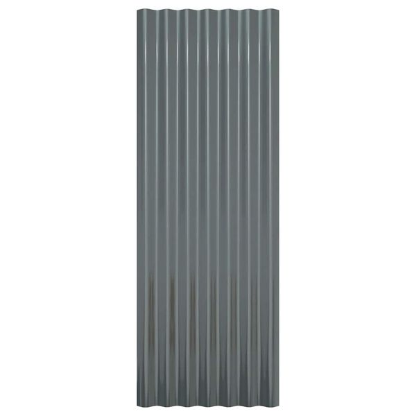 vidaXL Panneaux de toiture 12 pcs Acier galvanisé Anthracite 100x36 cm