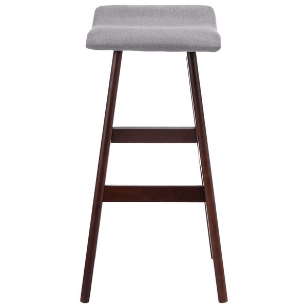 vidaXL Tabourets de bar lot de 2 gris clair tissu