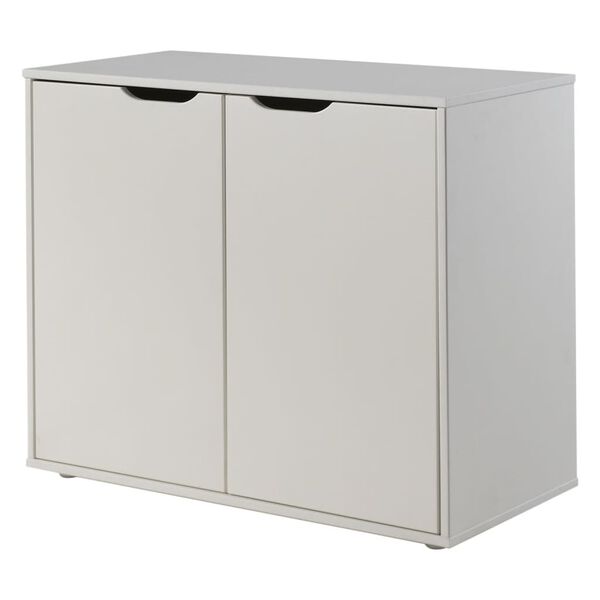 Vipack Armoire de rangement &agrave; 2 portes Pino Bois Blanc