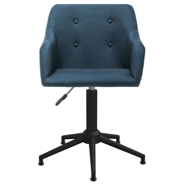 vidaXL Chaises pivotantes &agrave; manger lot de 2 bleu tissu