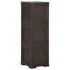vidaXL Armoire en plastique 40x43x125 cm Design de bois Marron
