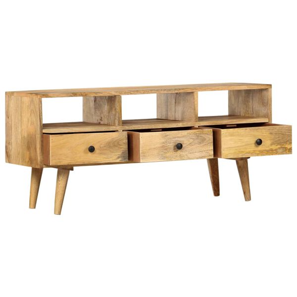 vidaXL Meuble TV 110x36x50 cm Bois massif de manguier