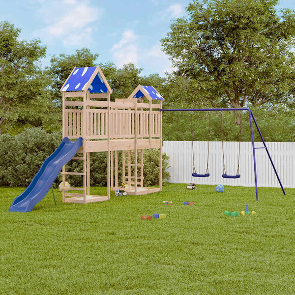 vidaXL Aire de jeux d'ext&eacute;rieur bois de pin massif