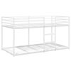 vidaXL Lit superpos&eacute; sans matelas blanc 75x190 cm acier