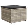 vidaXL Ensemble de canap&eacute; de jardin 8 pcs Gris clair Poly rotin