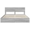 vidaXL Lit de Rangement Gris Sonoma 200 x 200 cm Bois d'ing&eacute;nierie