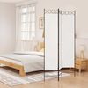 vidaXL Cloison de s&eacute;paration 3 panneaux Blanc 120x200 cm Tissu