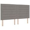 vidaXL Lit &agrave; ressorts avec matelas avec LED Taupe 180 x 200 cm tissu