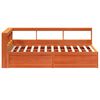 vidaXL Lit biblioth&egrave;que sans matelas cire marron 120x200 cm pin massif