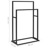 vidaXL Porte-serviettes sur pied Noir 48x24x78,5 cm Fer