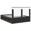 vidaXL Cadre de lit Noir 135 x 190 cm Bois de pin massif