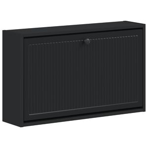 vidaXL Cabinet &agrave; chaussures mural EDE 71 x 17 x 43 cm Noir