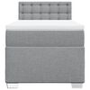 vidaXL Sommier &agrave; lattes de lit avec matelas Gris clair 90x200 cm Tissu