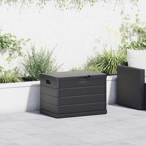 vidaXL Bo&icirc;te de Rangement de Jardin Anthracite 77,5 x 54,5 x 53 cm