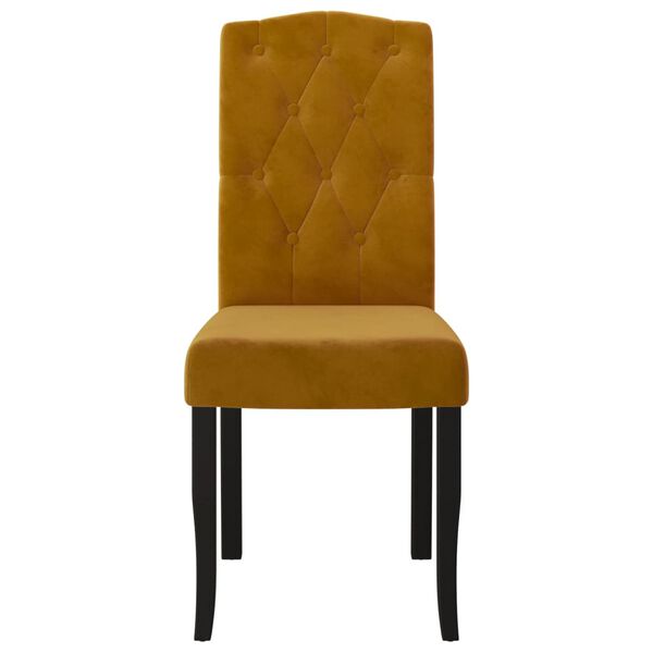 vidaXL Chaises &agrave; manger lot de 2 Marron Velours