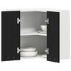 vidaXL Armoire suspendue avec &eacute;tag&egrave;re Lyon Ch&ecirc;ne noir 57 x 57 x 60 cm