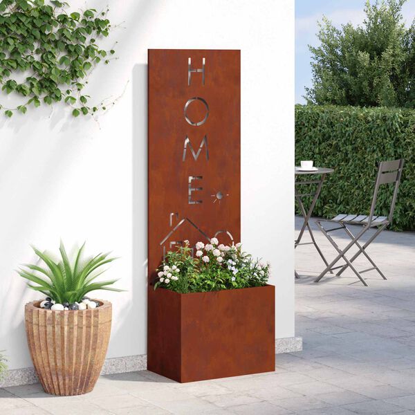 vidaXL &Eacute;cran de confidentialit&eacute; de jardin Fretwork Rouill&eacute; 50 x 140 cm